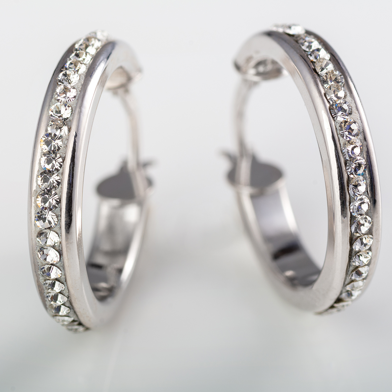 Pendientes Oro Aro Grande Y Circonitas Asscher Joyas