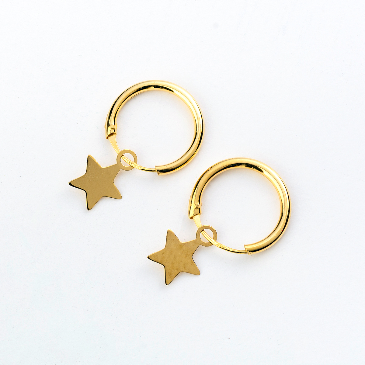 pendientes oro aro con forma de estrella – Asscher